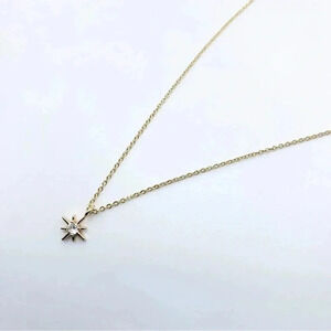 GOLD Petit Star Necklace for woman | Dainty Cross Necklace | CZ Pendant Cross…